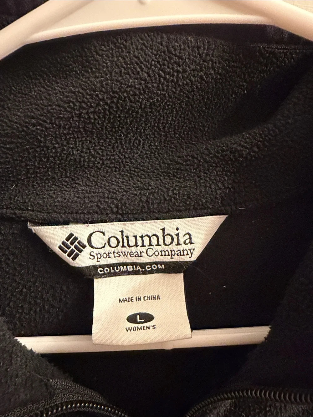 Columbia Black Half-Zip Fleece with Chest Pocket size large